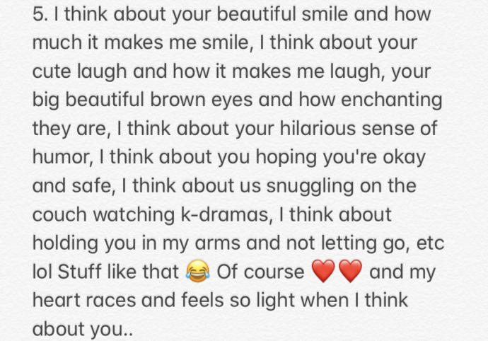 At that time, we only met twice and have been texting for only a month and he wrote me things like this do you think that he meant what he wrote?