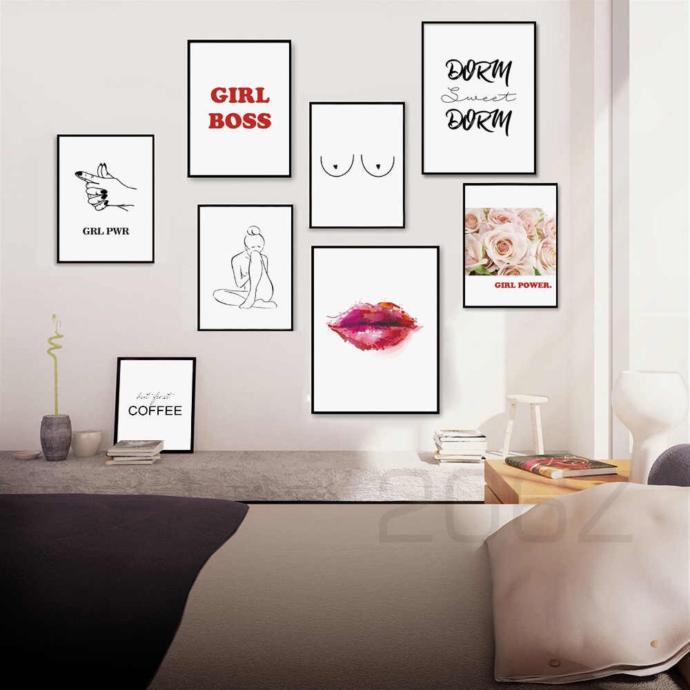 What do you hang on the walls?