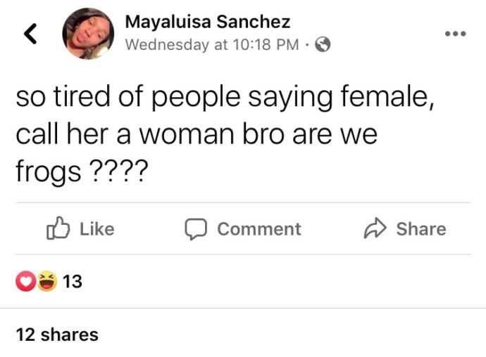 Women now becoming annoyed and angry at men because of men referring to women as females. Women, do you view it as disrespectful?