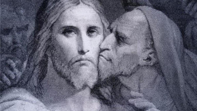 Why did Judas Iscariot betray Jesus with a cheek kiss?