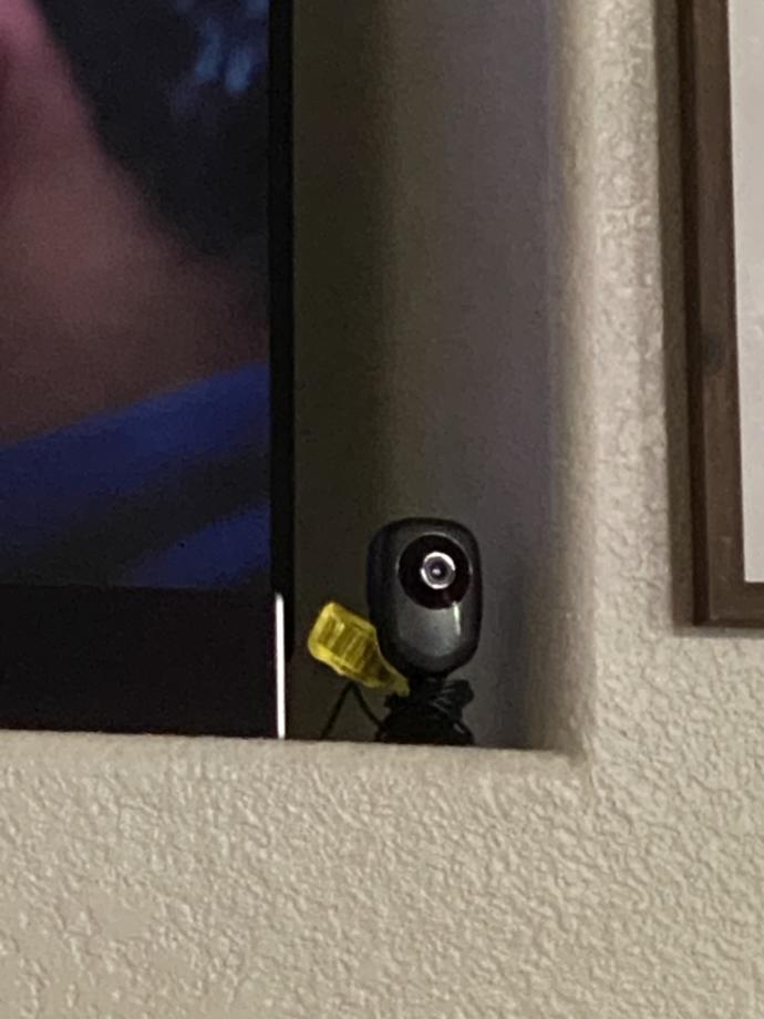 One of the four installed security cameras