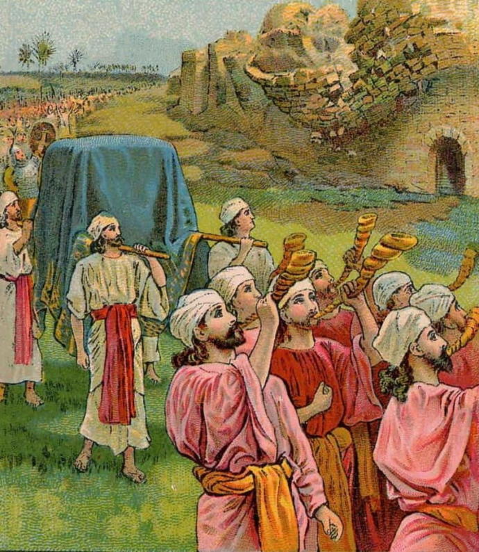 Were people Holy Ghost filled during the Battle of Jericho and should they shout praises unto God and have joyful dances around its walls?