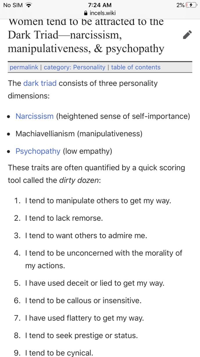 Are women attracted to psychopathic behaviour?