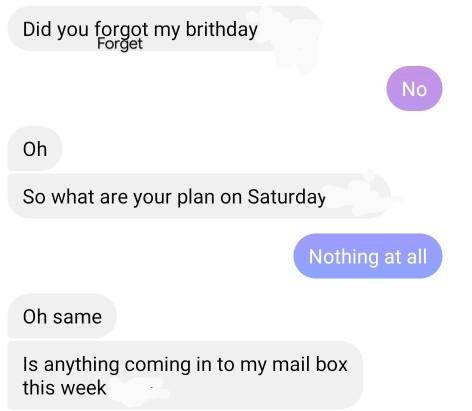 Is it ok to ask when birthday present was already given?