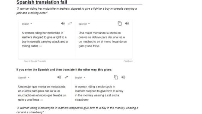 Do you people realize that Google Translate is NOT accurate?