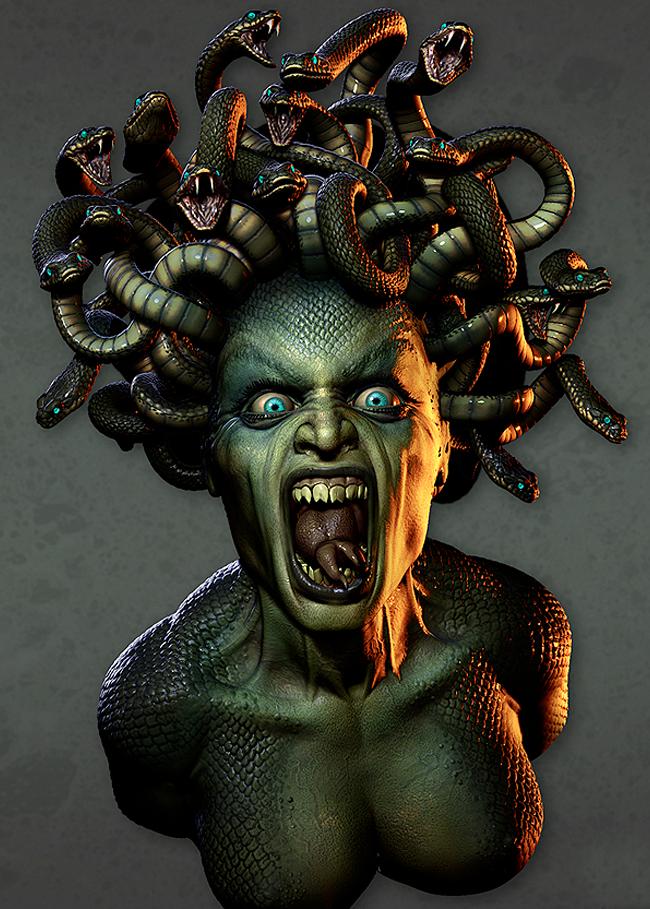 Is the mythology of Medusa genuine Goddess worship, or really ancient mans anger and rage against the female species?