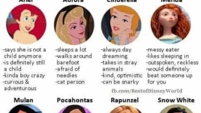Ladies, which of these princesses Describe you?