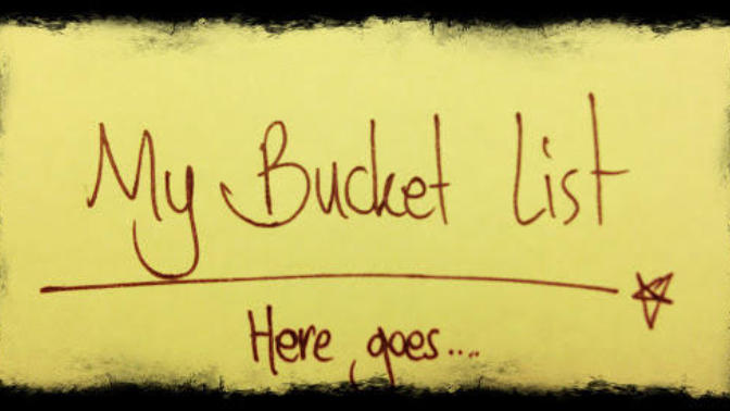 Can you name at least 5 things that are in your bucket list?