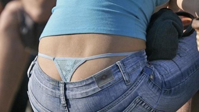 Do girls show off their thong on purpose?