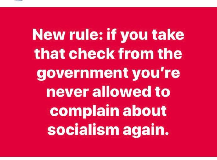 Will trump cultists return their stimulus check since its socialism?