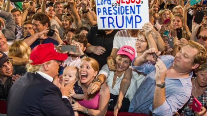 Does someone have cabin fever or the simple fact that he can't get the crowds to adore him he wants people to break social distancing to kiss his ring?