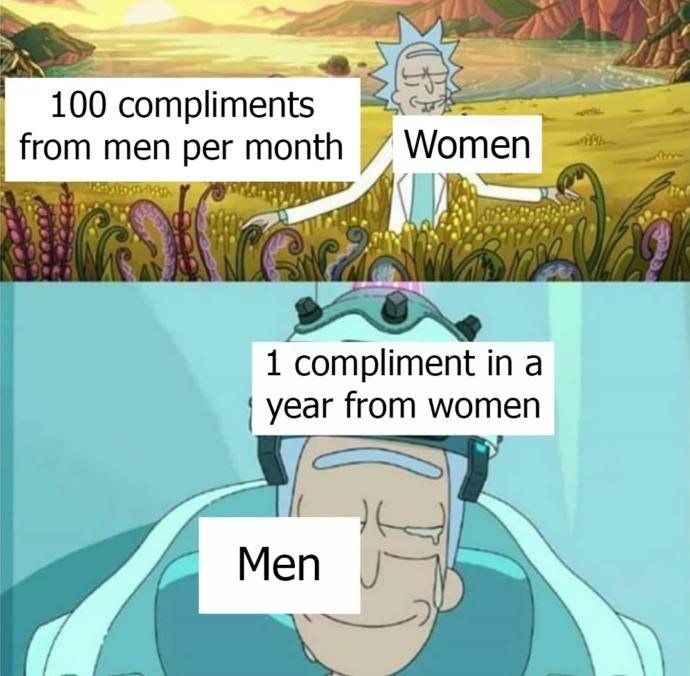 Who can relate to this (getting compliments from the opposite sex)?