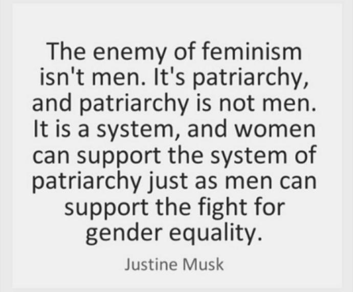 What are your thoughts on patriarchy?