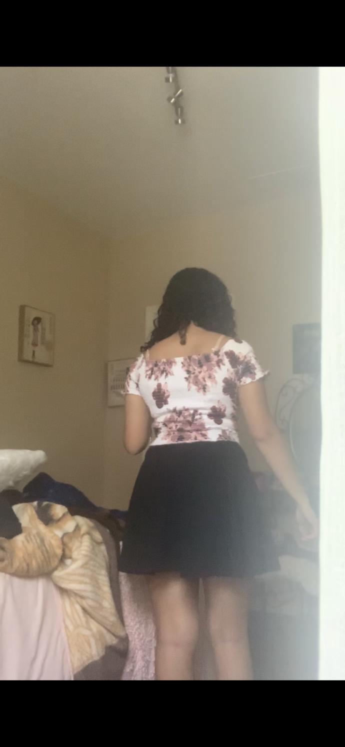 My boyfriend is coming to my house tomorrow which of these outfits should I wear? I will also be wearing socks lol no shoes?
