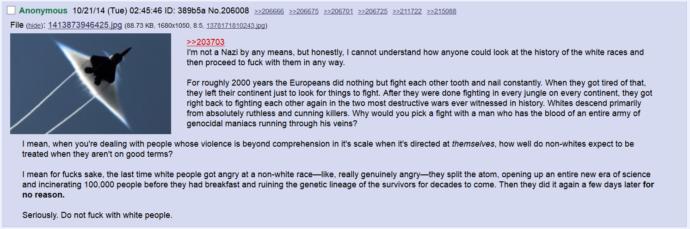 Do you think it's OK for minorities to mistreat White people?