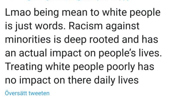 Do you think it's OK for minorities to mistreat White people?
