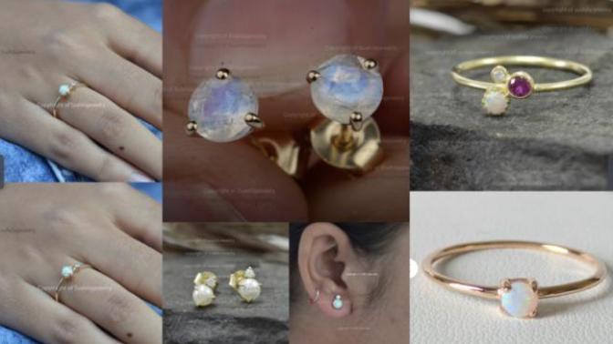 Which of these earrings and rings combinations look best? ?