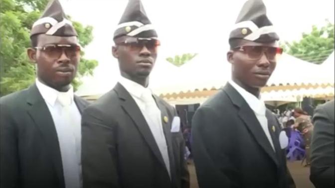 I saw 6/7 men in black suit (in my dream or in real life I dont remember) 10 minutes back just as shown in image in description. What does it mean?