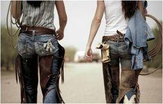 Is it me or women look badass wearing chaps?