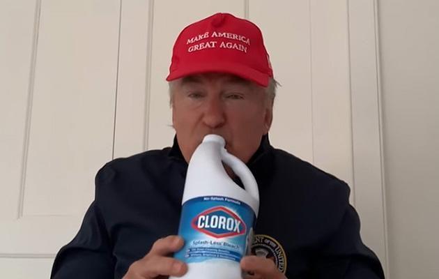 Theres a photo of trump drinking his bleach, so why arent trumpsters & other idiots not drinking thier bleach too?