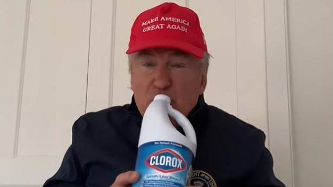 There's a photo of trump drinking his bleach, so why aren't trumpsters & other idiots not drinking thier bleach too?
