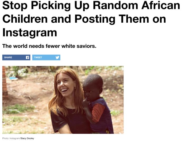 Being a White Saviour is it really a bad thing if so many people in the world need saving?