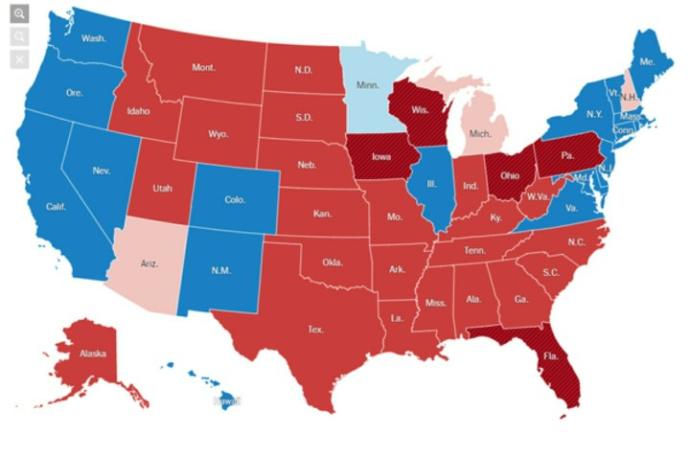 To those of you who are politically red in a blue state or politically blue in a red state, could you tell us about it?