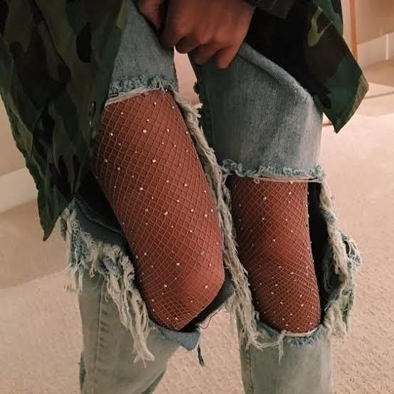 The rips in these jeans are too extreme for my liking. But you get the idea. 