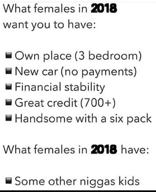 True or false, The women that complain that there are no good men out there, are the ones who bring absolutely nothing to the relationship table?