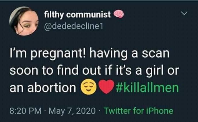 Do feminists really think like this? I have seen things like this coming from most feminists, that they would rather abort male baby than girl baby?