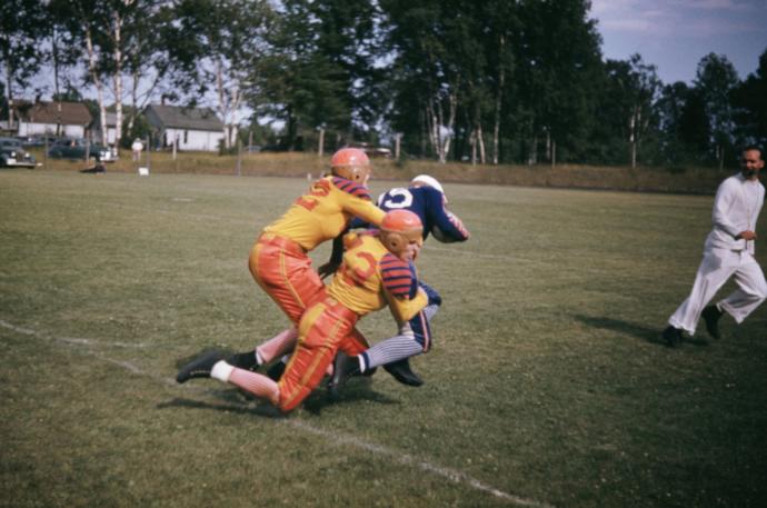 Are you surprised that women played tackle football before the 1950s?