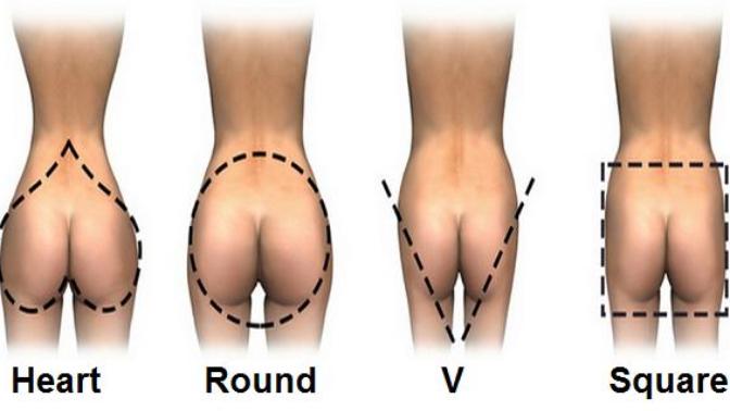 Guys, which is your preferred butt shape on girls? Girls, what's your shape?