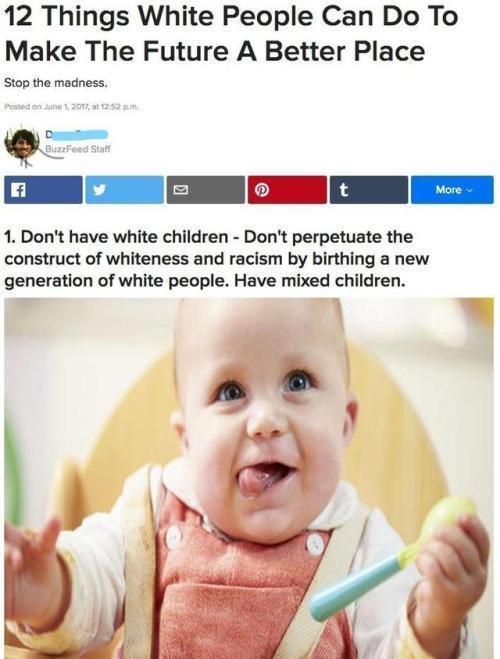 Is it racist for White people to have White children?