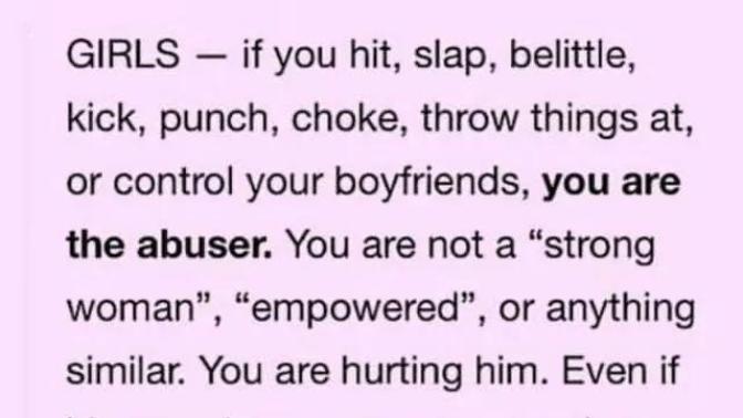 Domestic violence is not a gendered issue, Both women and men are equally capable of abuse and violence, True or False?