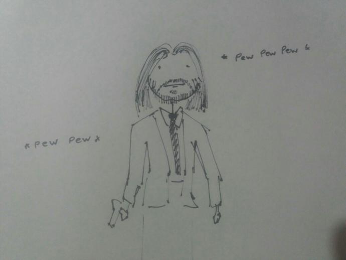 John Wick,14.5 hours of drawing. How did I do?