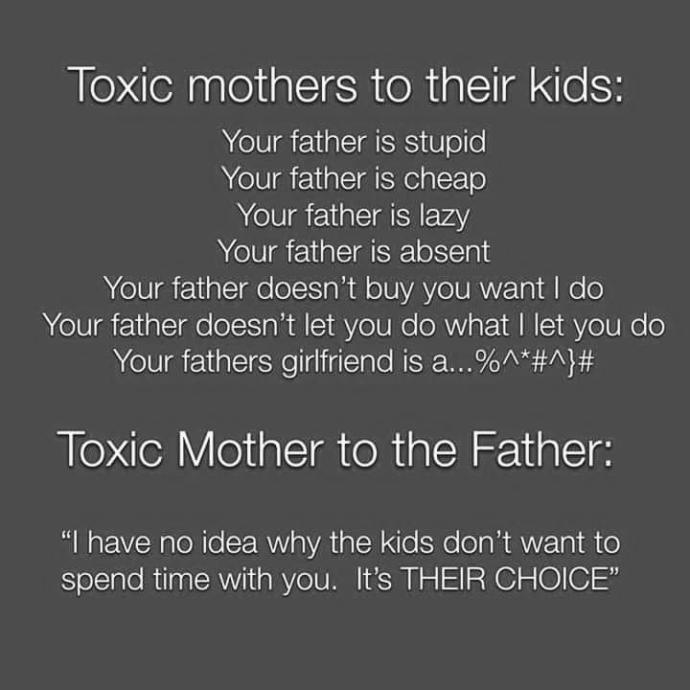 True or false, Toxic mothers destroy their children?