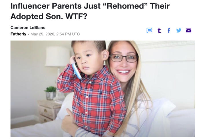 Youtubers rehomed adopted handicapped son, should they be blamed?