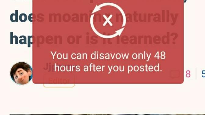 Should we be allowed to take down a question/devow we posted in less than 48 hours?