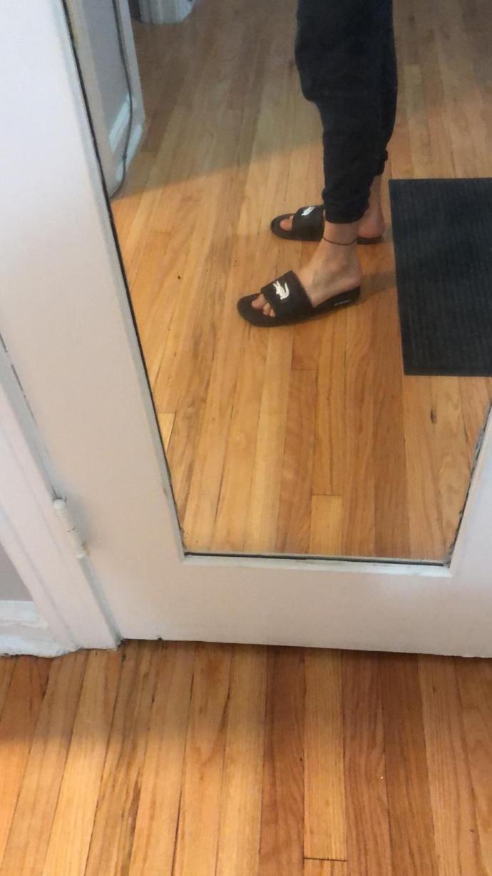 Do men look hideous in slides or attractive?