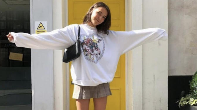 Thoughts on wearing mini skirts with hoodies/sweatshirts?
