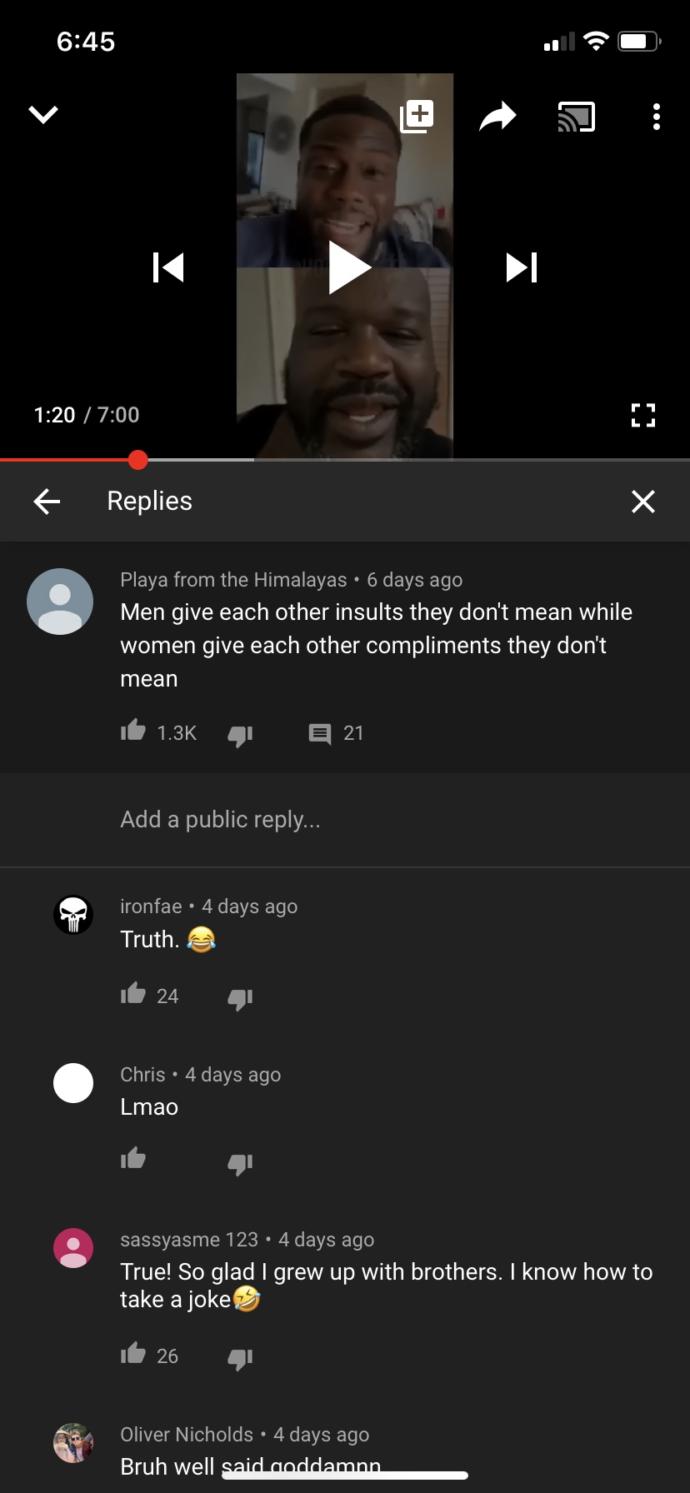 “Men give each other insults they don’t mean; women give each other compliments they don’t mean. What do you think of this quote?