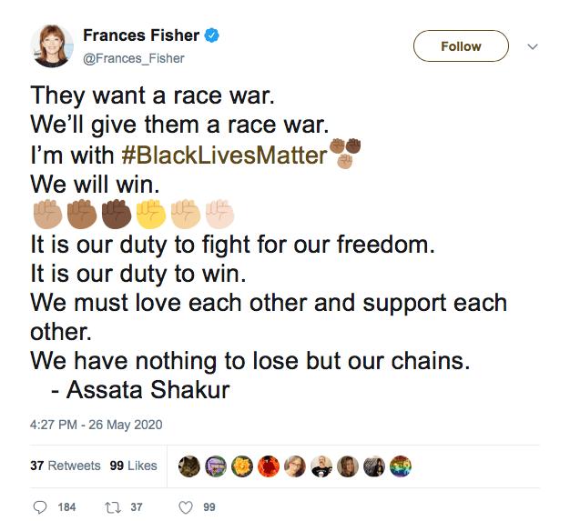 Why would a Jewish actress call for a race war with white people?