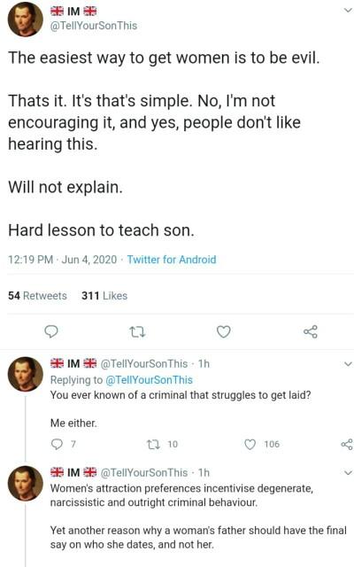 Is being evil the easiest way to get women?
