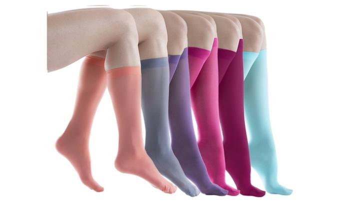 Nylon knee socks, just some of the 101 colors avaiable