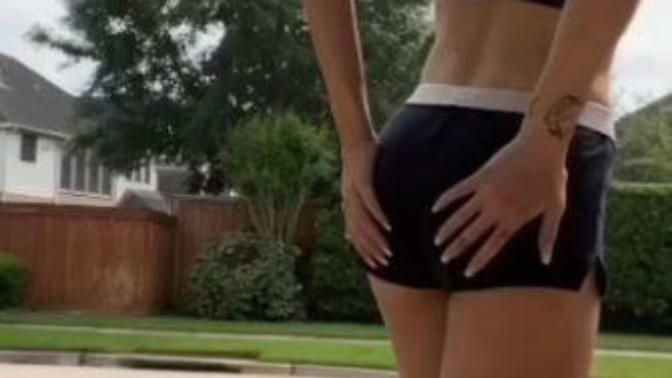 Think she is wearing anything under those shorts? Why or why not?
