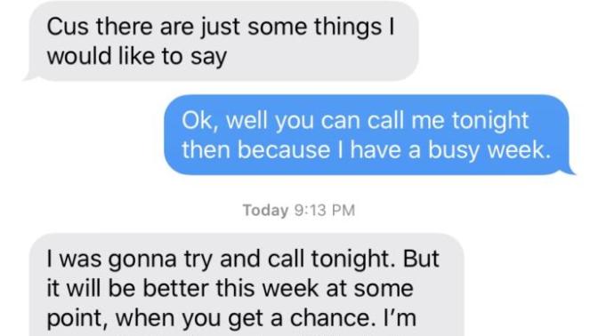 Why would my ex say he needs to talk?
