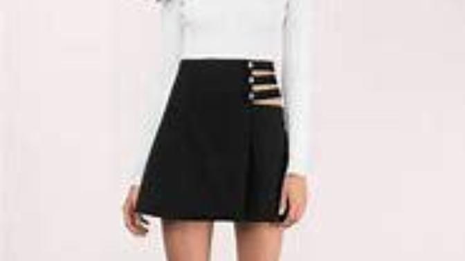 Is a short mini skirt paired with a half of the shoulder top slutty?