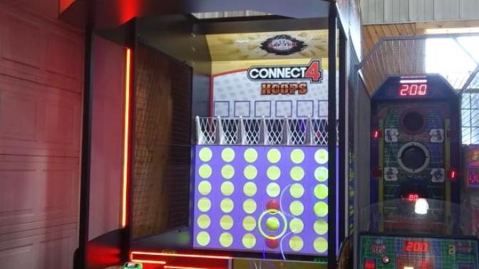 What is the most interesting thing I saw at the arcade today?