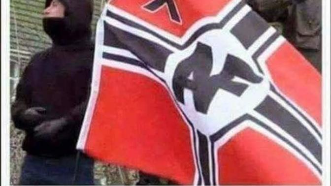 Doesn't the Antifa Flag look eerily like the nazi flag?