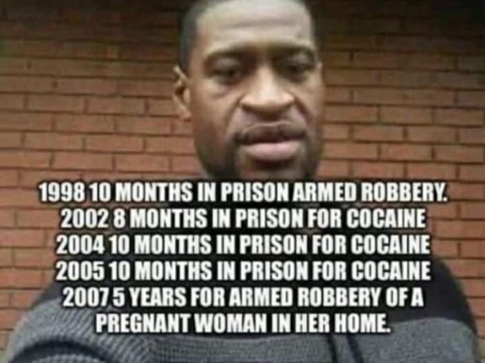 Why do people praise George Floyd so much acting like hes a hero who changed the world when he has this record?
